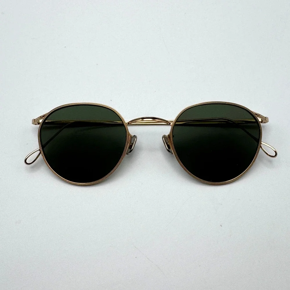 Eyevan 7285 Sunglasses Model 156 c.900 Rose Gold Frame Brown Lens 48-23-145